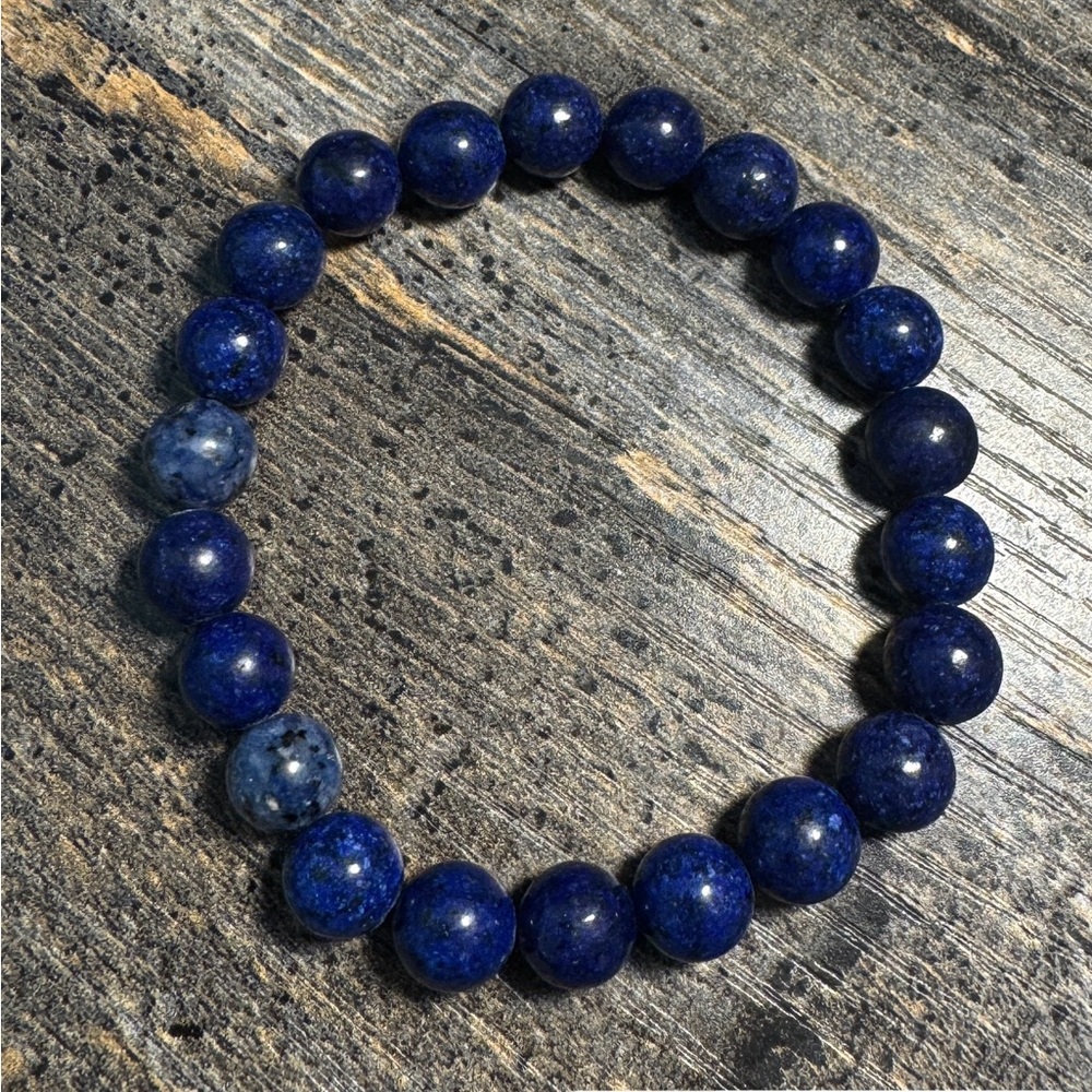 Genuine Lapis Beaded Bracelet